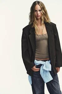 OVERSIZED PINSTRIPE BLAZER