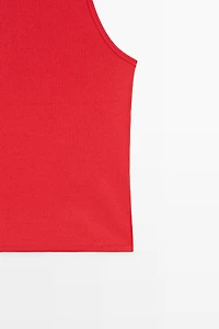 Cotton blend halter top