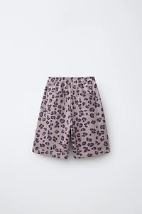 ANIMAL PRINT PLUSH SHORTS