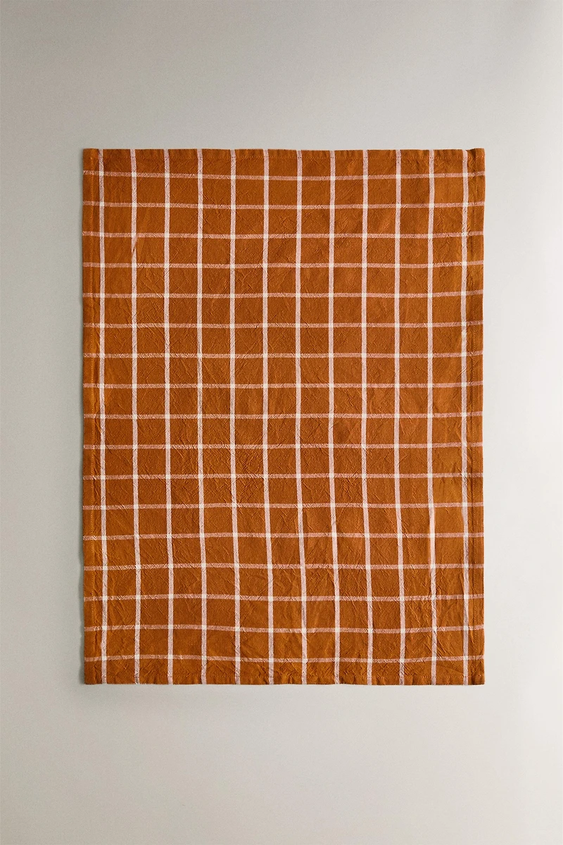 SET OF REGULAR CHECK COTTON KITCHEN TOWELS (SET OF 2)