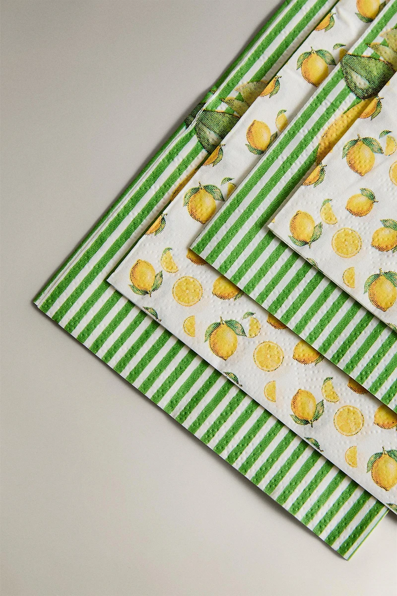 LEMON PAPER NAPKINS PACK (PACK OF 30)