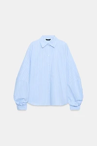 STRIPED PUFF SLEEVE SHIRT