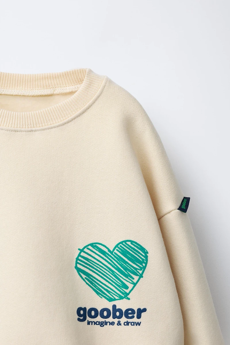 GOOBER ® HEART PRINT SWEATSHIRT