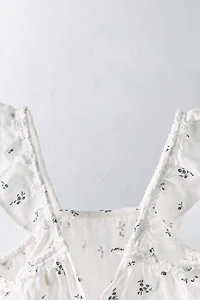 1-24 MONTHS/ SHINY FLORAL ROMPER LIMITED EDITION