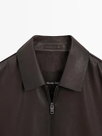 Cowhide nappa leather jacket