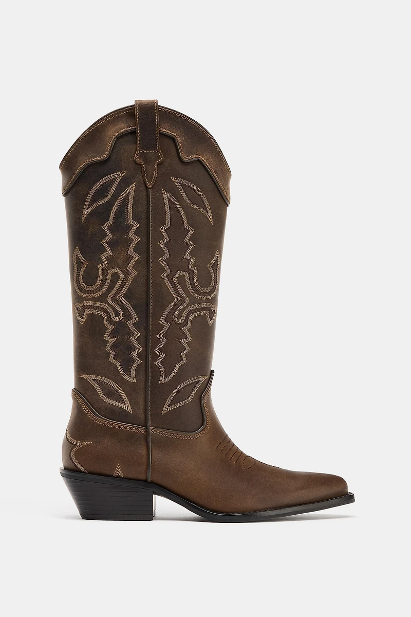 LEATHER COWBOY BOOTS