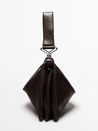 Petit sac compartimenté en cuir nappa