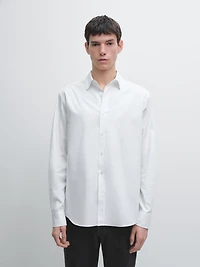 Regular fit melange shirt
