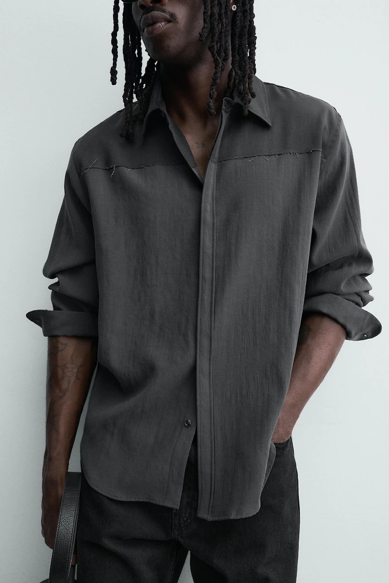 COLORBLOCK FLOWY SHIRT