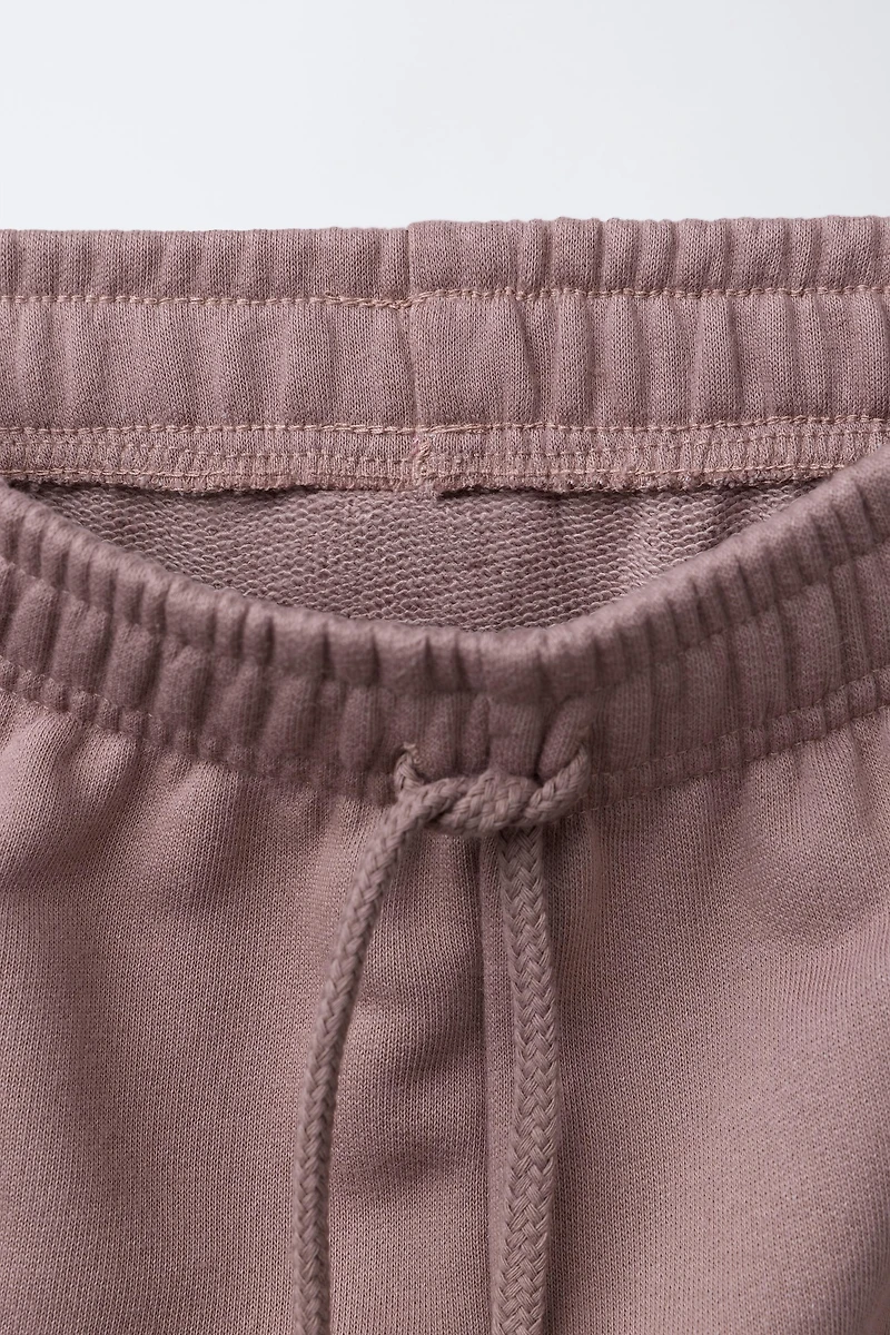 WIDE LEG PLUSH JOGGING PANTS