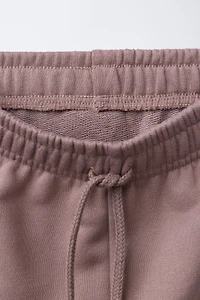 WIDE LEG PLUSH JOGGING PANTS