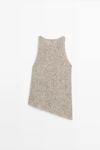 Asymmetric knit top