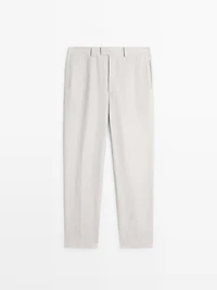 Pantalon barrel fit lin tailoring