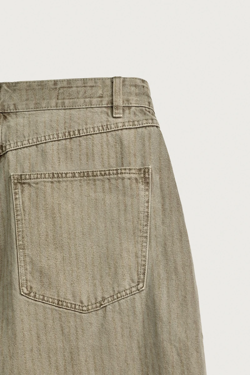 STRIPED WASHED JORTS