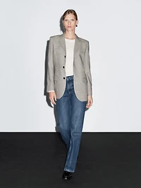 Mid-rise straight-leg jeans