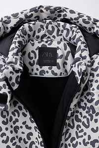 WATER RESISTANT AND WINDPROOF ANIMAL PRINT LONG JUMPSUIT