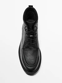 Tumbled moc toe boots