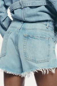 SHORT MINI EN JEAN TRF TAILLE MI-HAUTE
