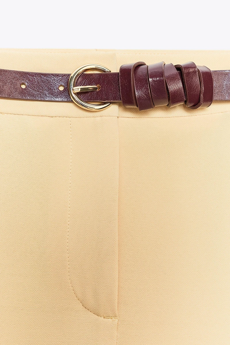 PANTALON JUPE-CULOTTE CEINTURE