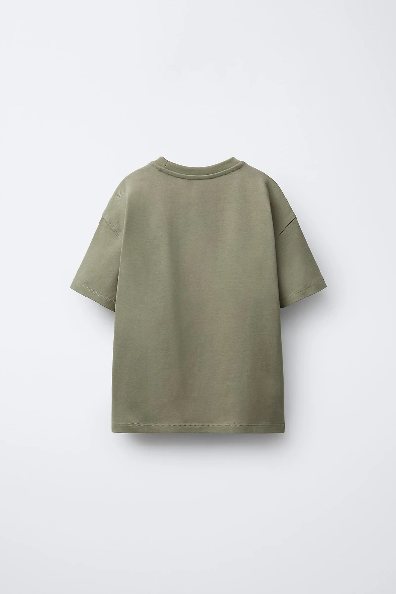 HEAVYWEIGHT EMBROIDERED TEXT T-SHIRT