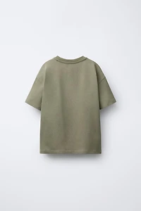 HEAVYWEIGHT EMBROIDERED TEXT T-SHIRT