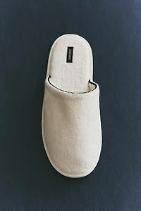 TERRYCLOTH SLIPPERS WITH PIPING