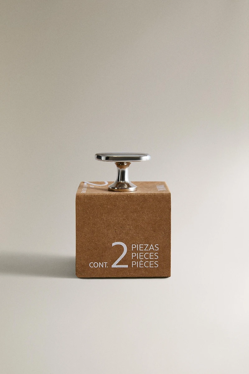 LOT BOUTONS MEUBLE OVALES METAL (LOT DE 2)