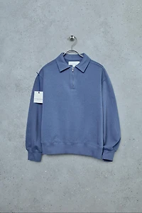 STORIESZ - PLUSH ZIP POLO SWEATSHIRT