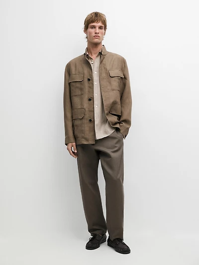 100% linen Safari jacket