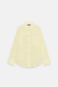 OVERSIZED GAUZE SHIRT WITH POCKET