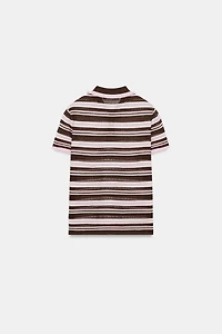 STRIPED KNIT POLO