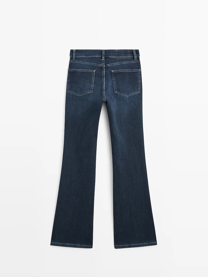 Jean skinny flare taille haute