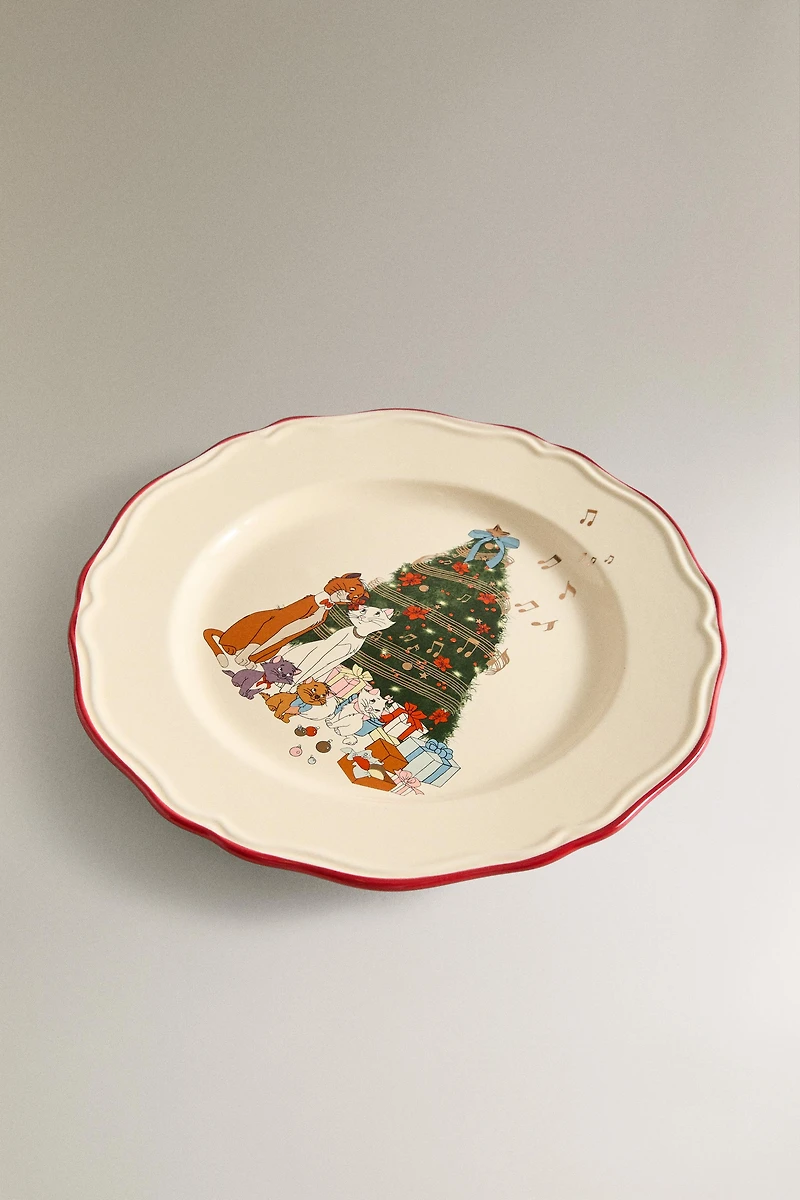 ASSIETTE ENFANT GRÈS LES ARISTOCHATS ©DISNEY NOËL