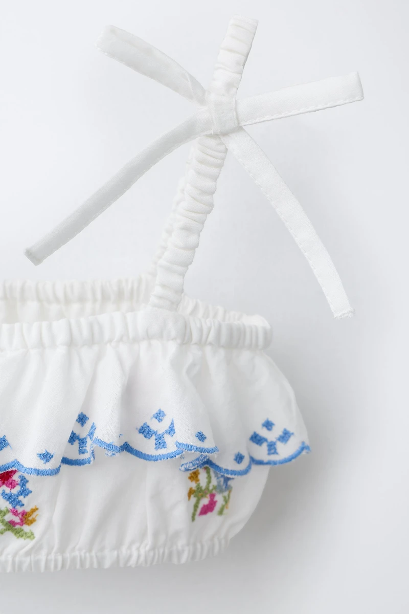4-10 YRS — EMBROIDERED BIKINI