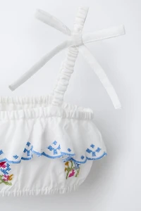 4-10 YRS — EMBROIDERED BIKINI