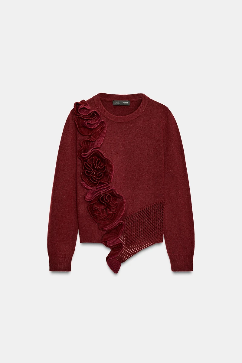 FLORAL TEXTURED KNIT JUMPER