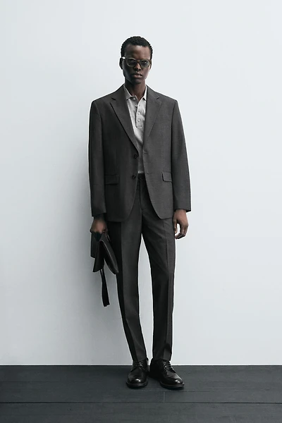 CHECK SUIT PANTS