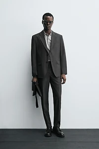 CHECK SUIT PANTS