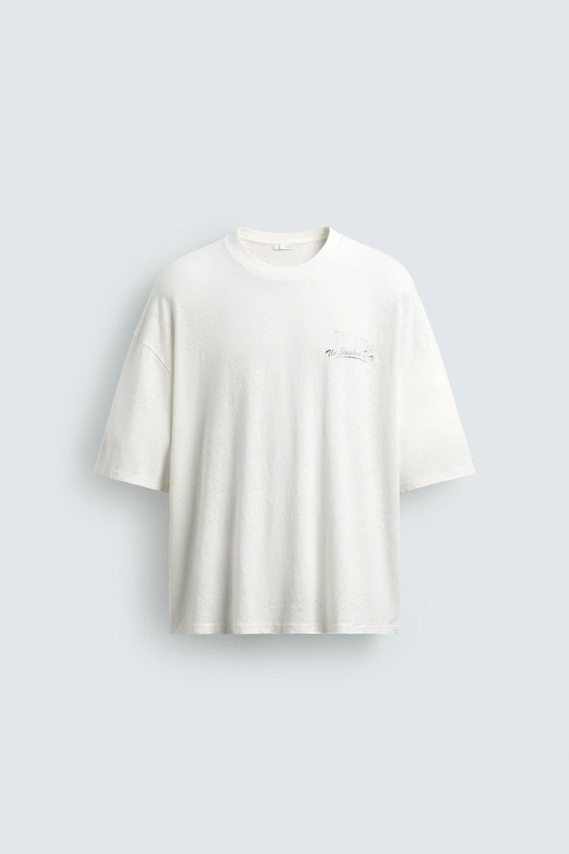 WASHED COTTON - LINEN FLORIDA T-SHIRT