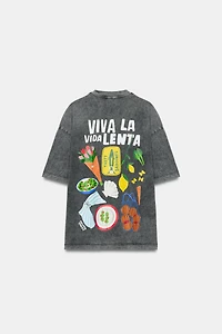 PHILIPPA COULES WASHED EFFECT T-SHIRT