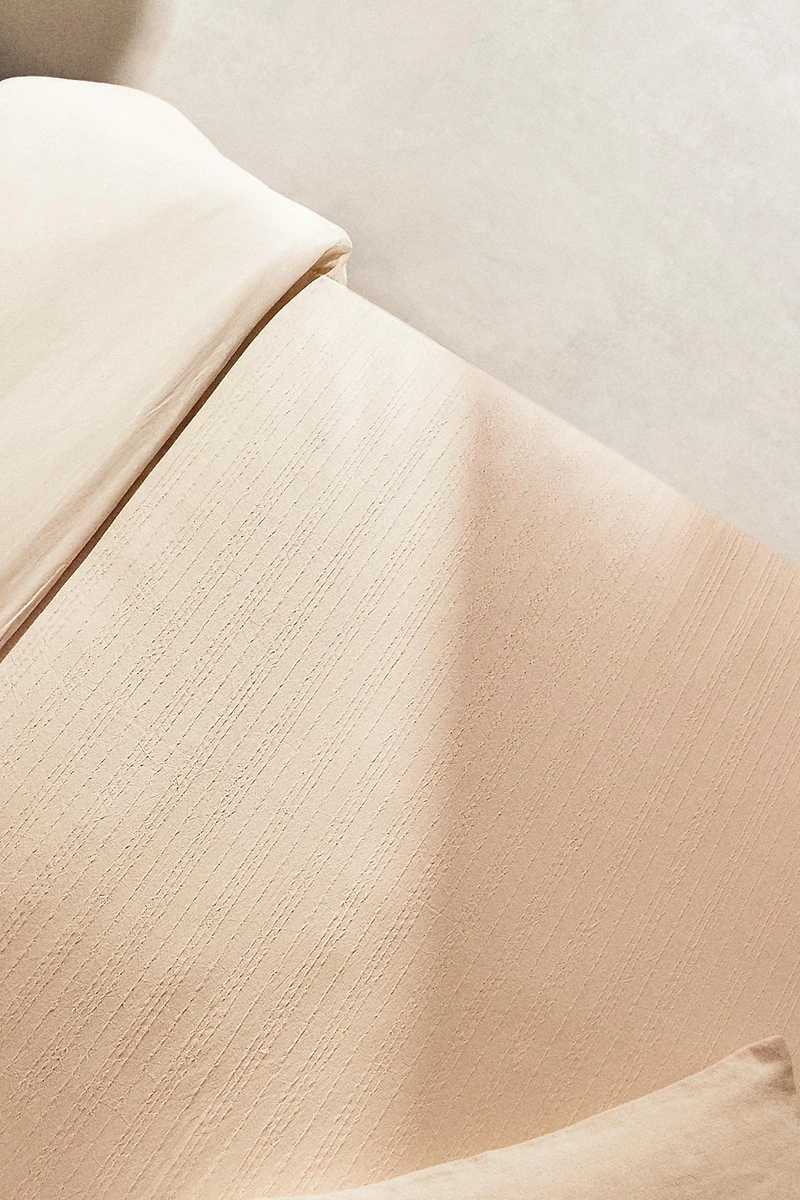 TEXTURED STRIPED DUVET COVER