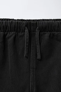 WIDE LEG JEANS WITH DRAWSTRINGS