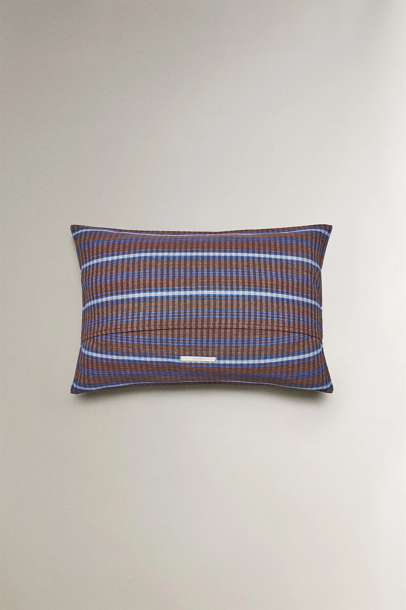 STRIPED COTTON THROW PILLOW COVER X TENSIRA