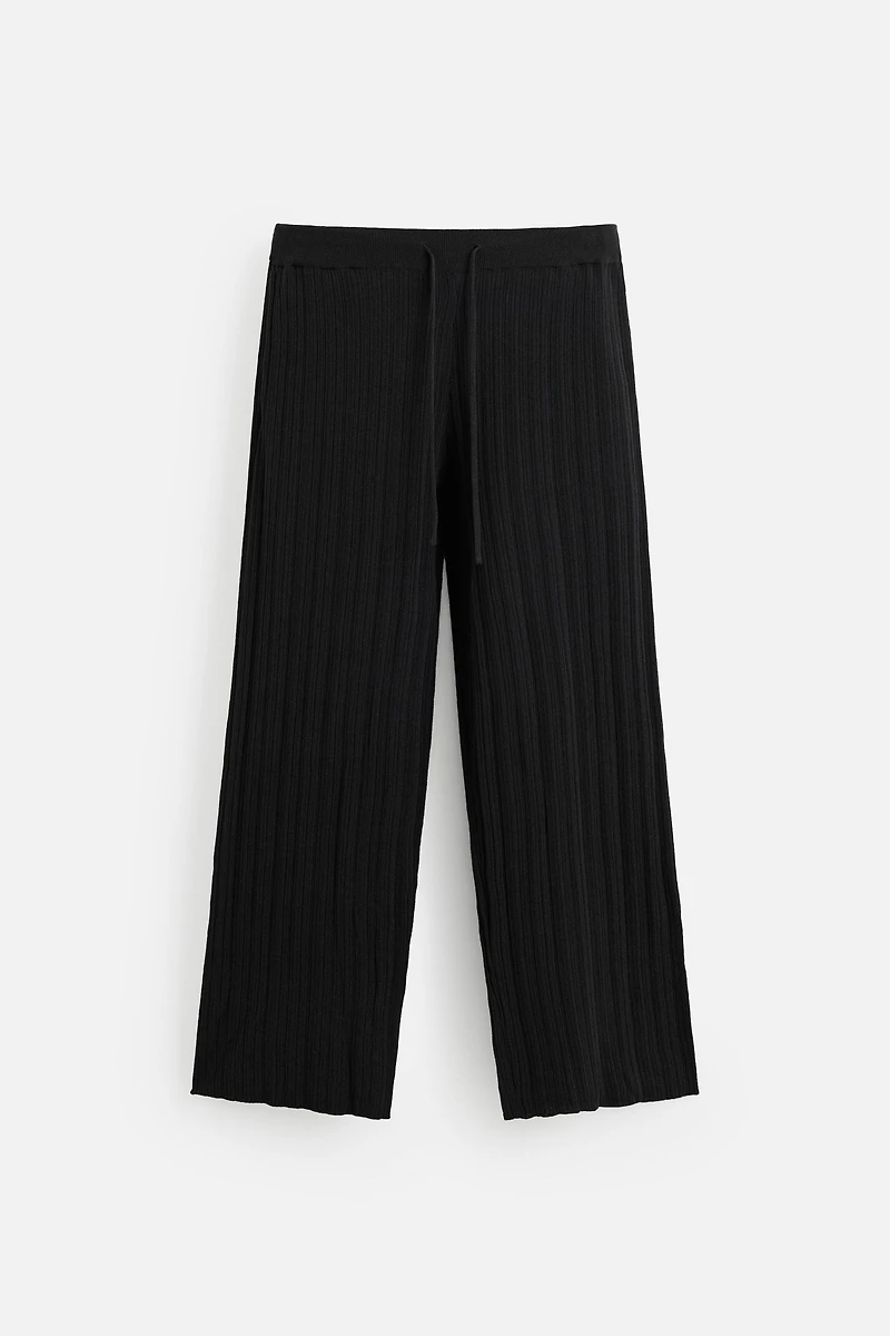 PANTALON EN MAILLE STRUCTURÉE