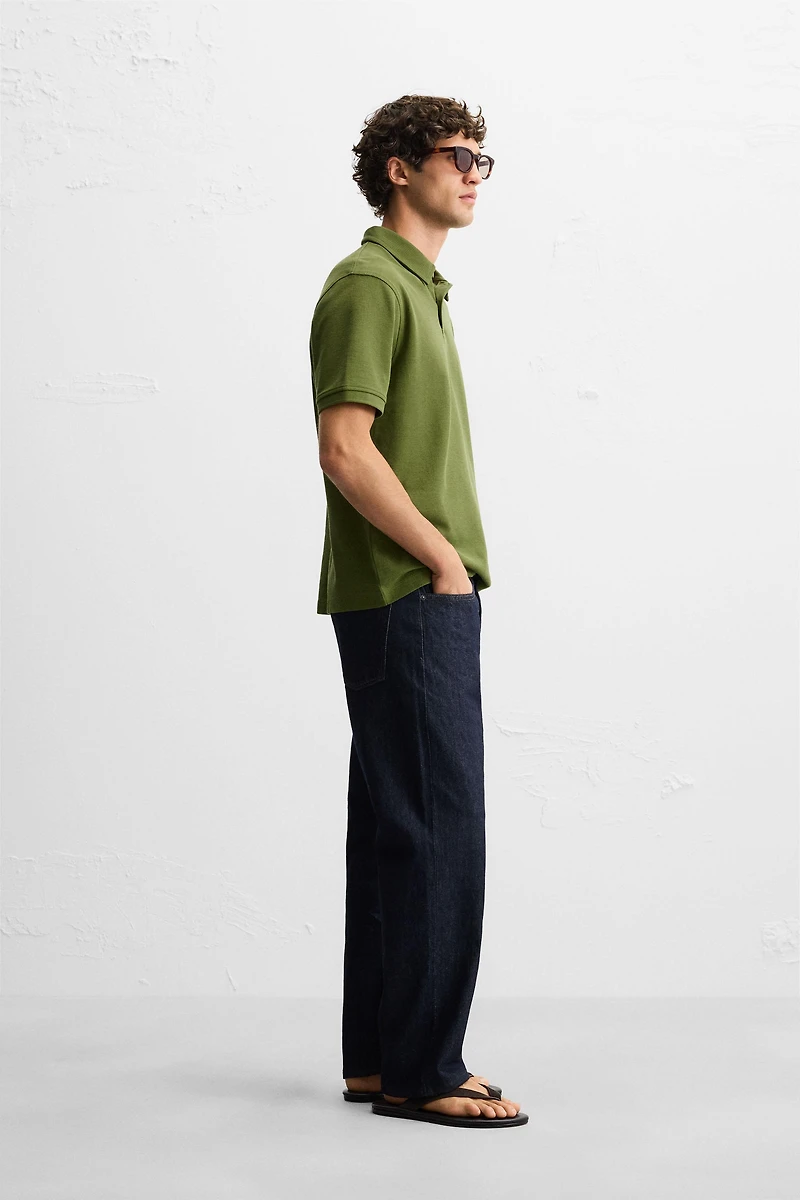 BASIC TEXTURED POLO SHIRT
