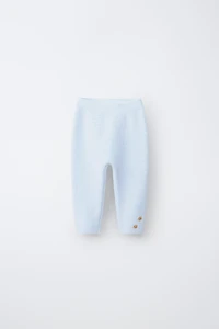 EMBROIDERED KNIT PANTS