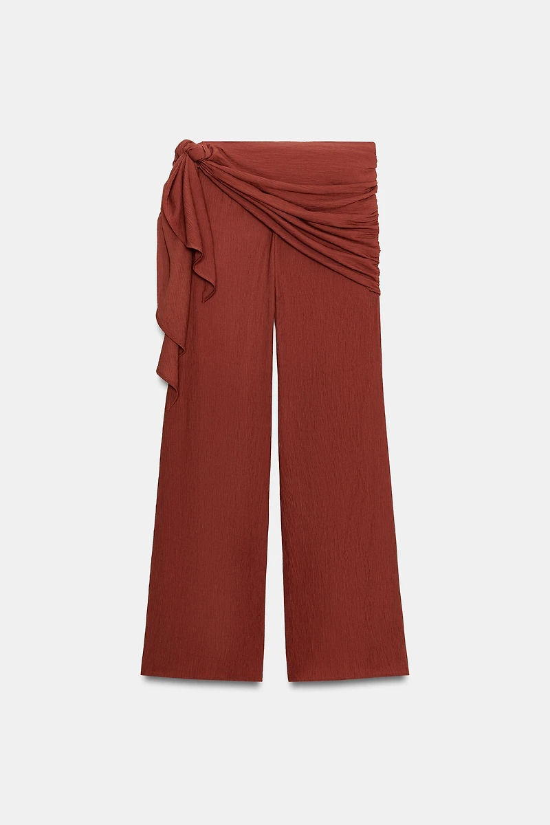 WIDE LEG SCARF PANTS