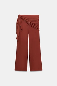 WIDE LEG SCARF PANTS