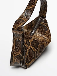 Petit sac porté épaule à imprimé animal