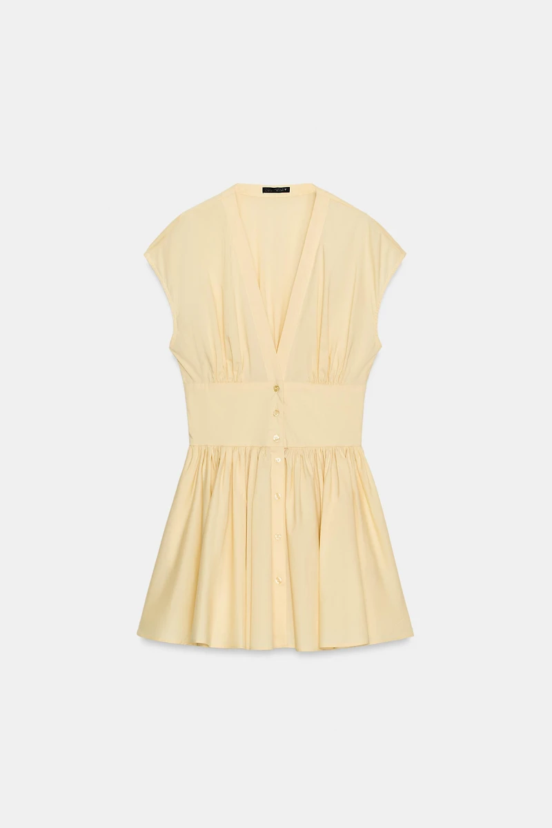ROBE COURTE EN POPELINE